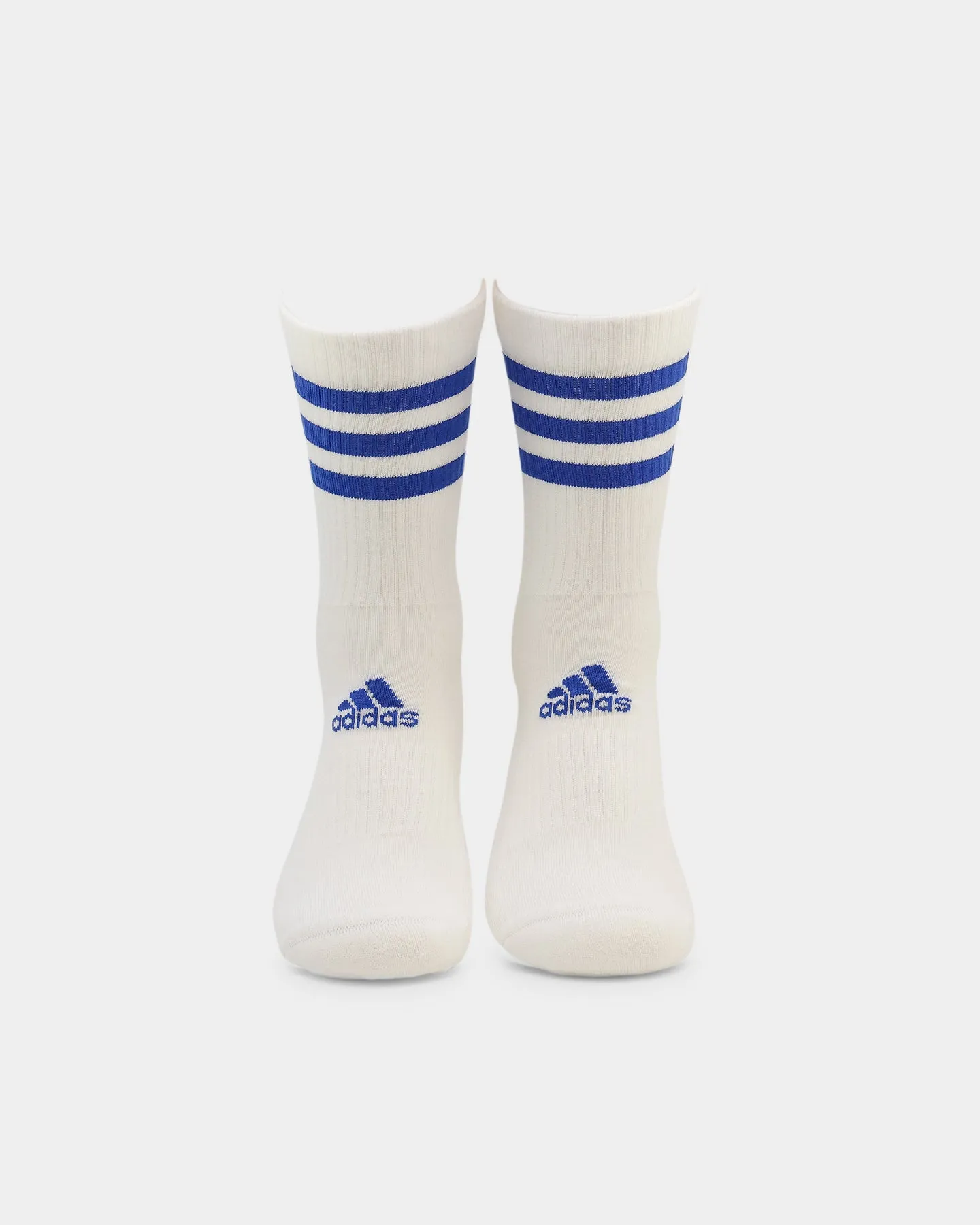 Adidas 3 Stripes Cushioned Crew Socks 3 Pack White/Black/Bold Blue/Screaming Green