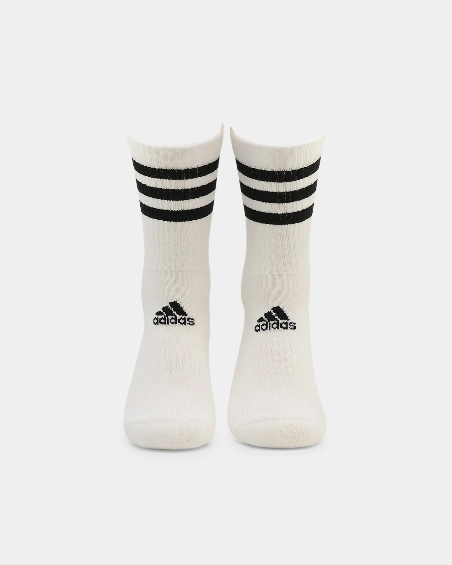 Adidas 3 Stripes Cushioned Crew Socks 3 Pack White/Black/Bold Blue/Screaming Green