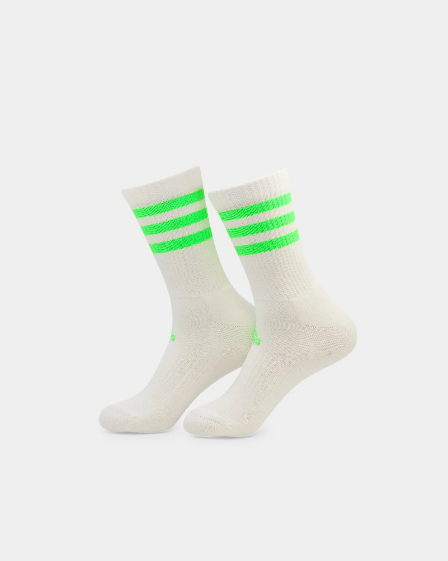 Adidas 3 Stripes Cushioned Crew Socks 3 Pack White/Black/Bold Blue/Screaming Green