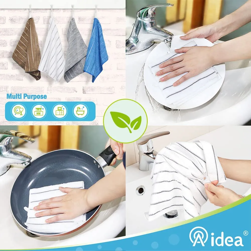 AIDEA Microfiber Dish Cleaning Cloths Softer Highly Absorbent, Lint Free Streak Free for House, Kitchen, Car, Window Gifts