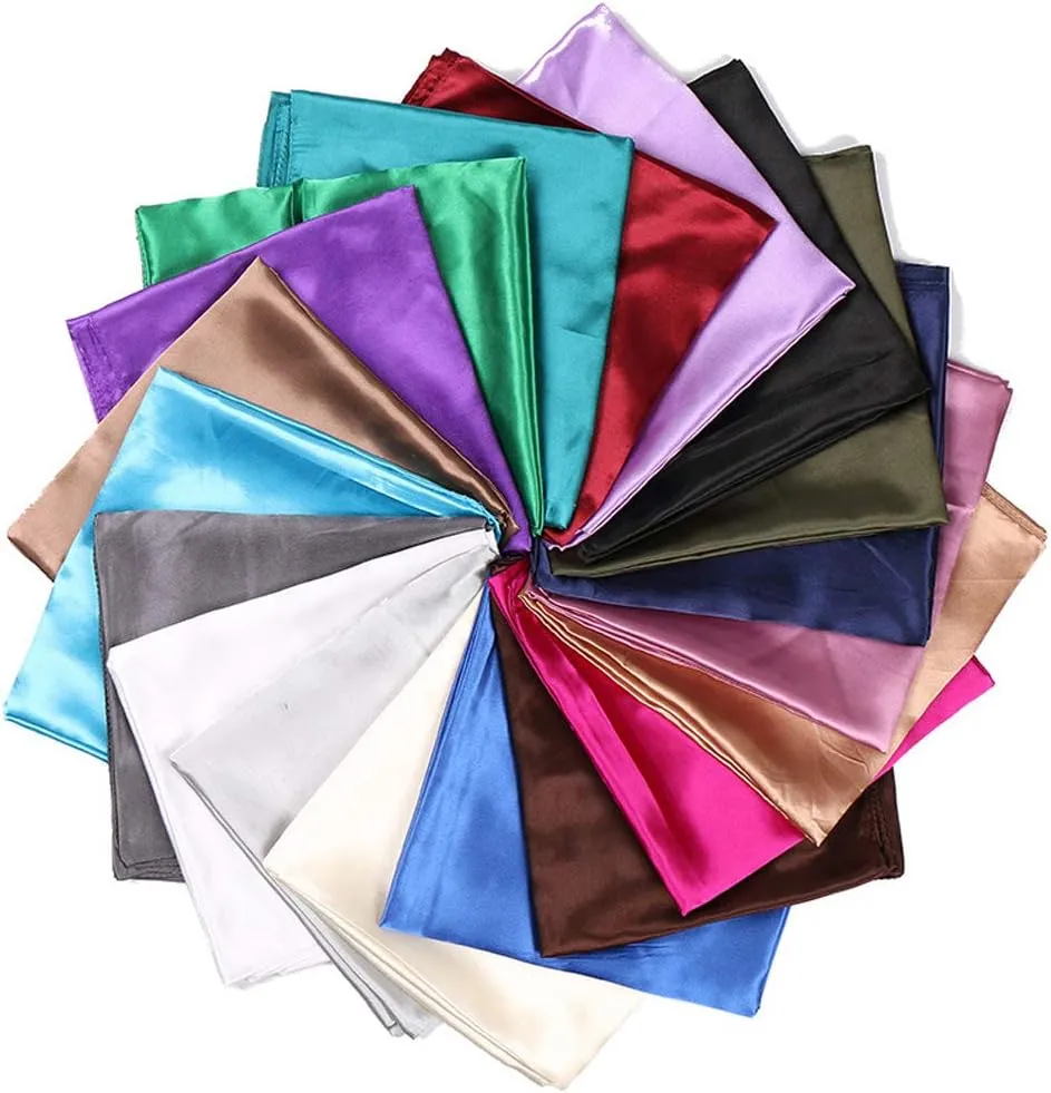 ASUITOFK 35" Womens Large Satin Square Scarf Silk Feeling Hair Wrapping Gift Headscarf Scarves