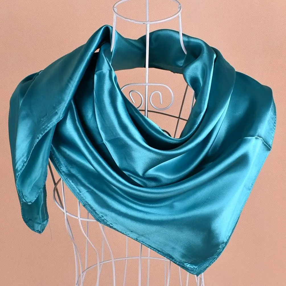 ASUITOFK 35" Womens Large Satin Square Scarf Silk Feeling Hair Wrapping Gift Headscarf Scarves
