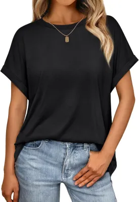 AUTOMET Womens Summer Tops Oversized Short Sleeve Business Casual T Shirts Trendy Fashion Clothes Spring Outfits 2025