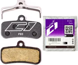 Bike Disc Brake Pads Compatible with/Replacement for Shimano 4-Piston Caliper: XTR XT Surron SLX Deore Saint Zee Tektro TRP -for Mountain Bikes/MTB 83 (Semi-Metallic=Black: 1 Pair)