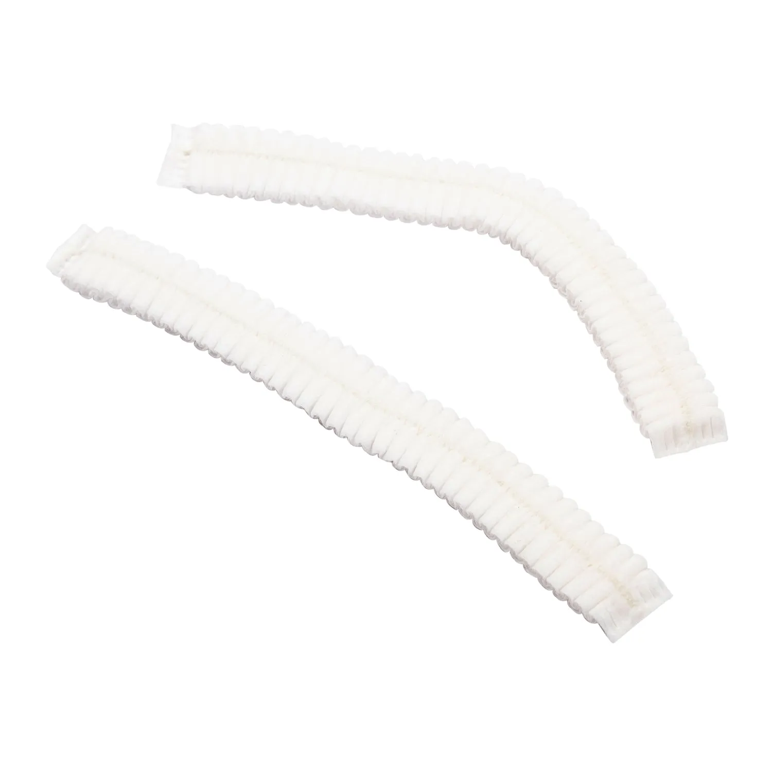 Bouffant Cap 24" White Pleated, Case 100x10