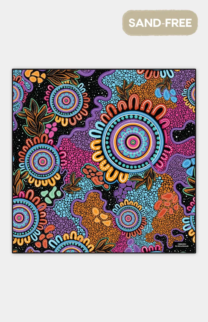 Celebration Sand Free rPET Beach Towel (160x160cm)