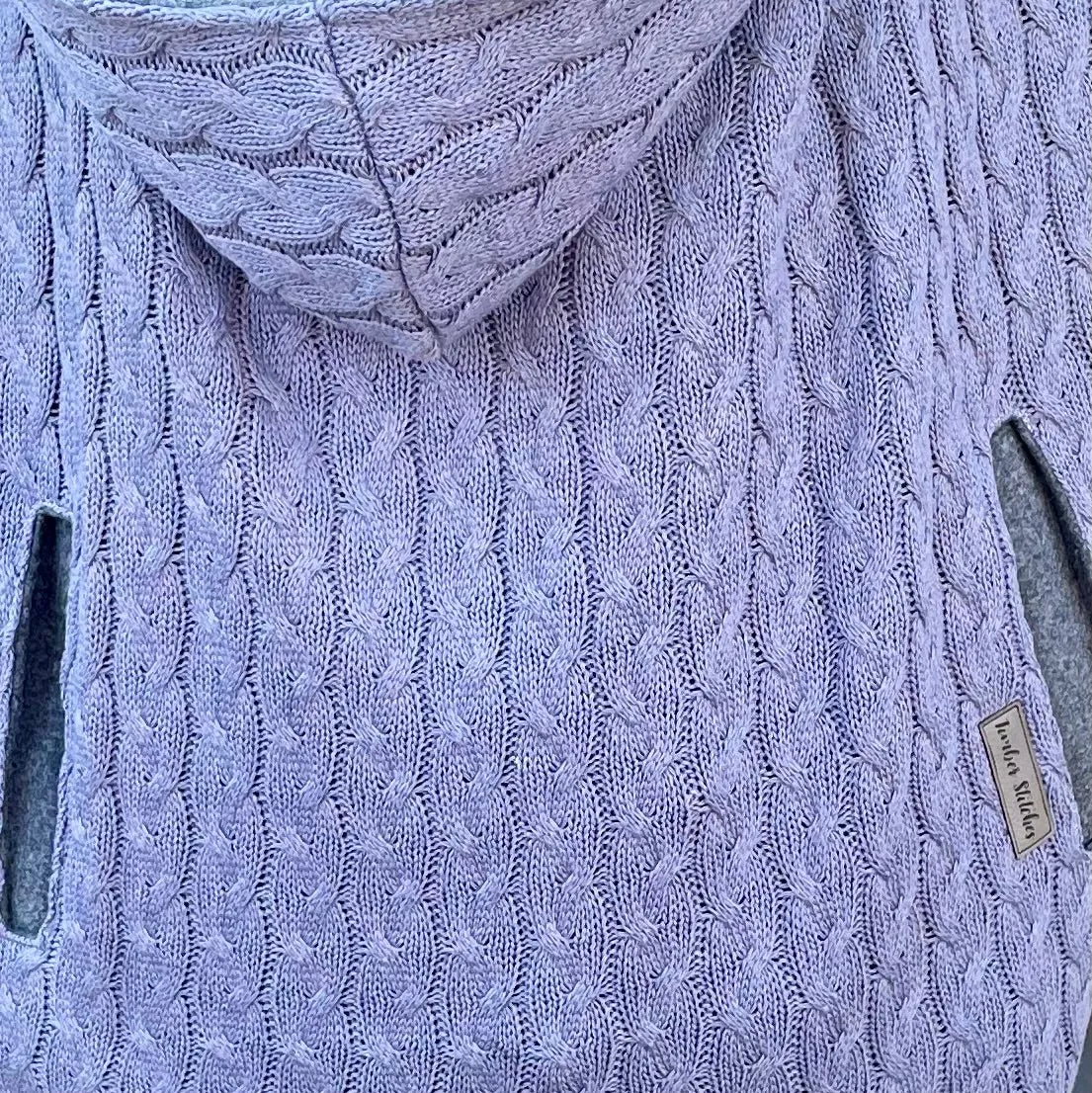 Denim Cable Knitted - Sweater Knit Carrier Cover