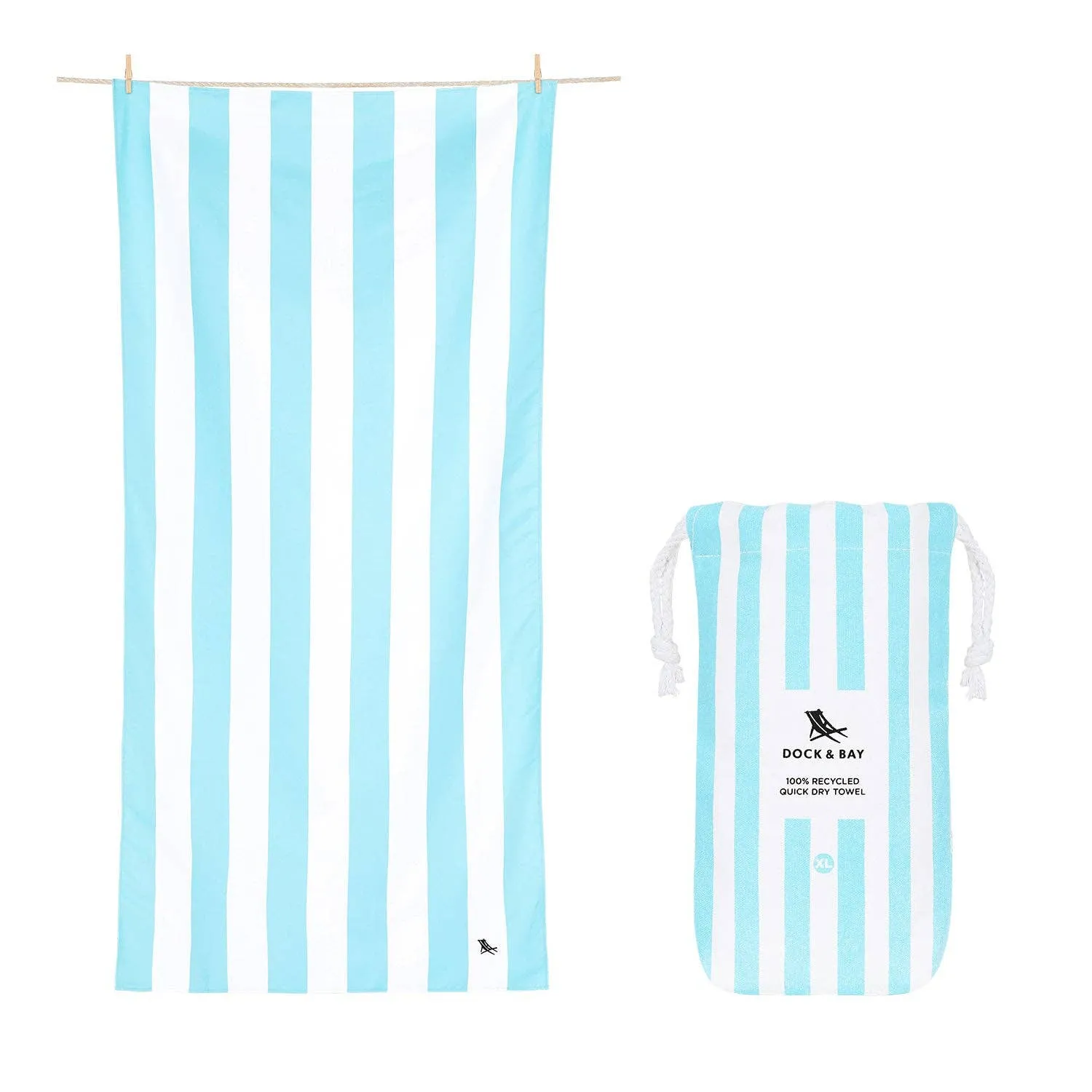 Dock & Bay Quick Dry Towels - Cabana - Tulum Blue