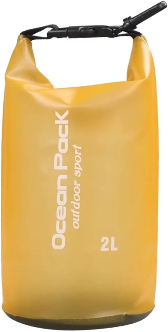Dry Bag Waterproof for Women Men Roll Top Waterproof Backpack Sack Keeps Gear Dry for Kayaking Rafting Boating Swimming Camping Hiking Beach Fishing (Yellow)