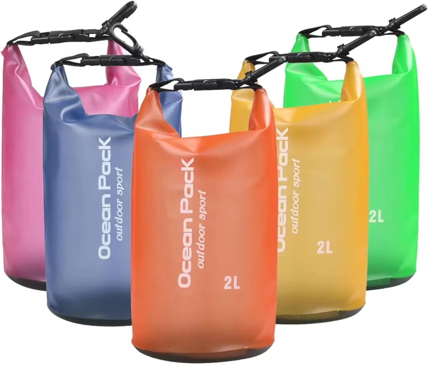 Dry Bag Waterproof for Women Men Roll Top Waterproof Backpack Sack Keeps Gear Dry for Kayaking Rafting Boating Swimming Camping Hiking Beach Fishing (Yellow)