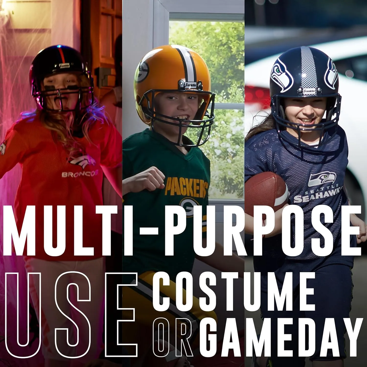 Franklin Sports NFL Kids Helmet   Jersey Sets - Youth NFL Team Uniform Sets - Costume Set - Helmet, Jersey   Chinstrap-Medium