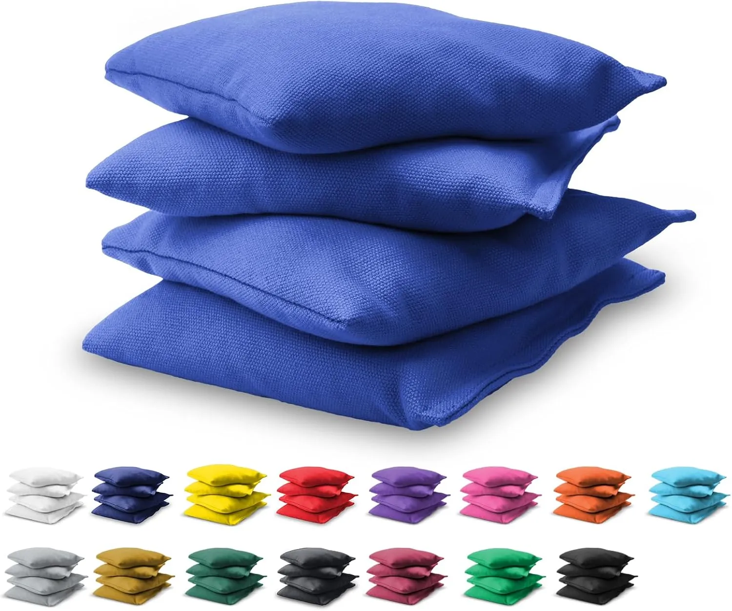 GoSports Cornhole Bean Bags Set of 4 - Regulation All Weather - Royal Blue