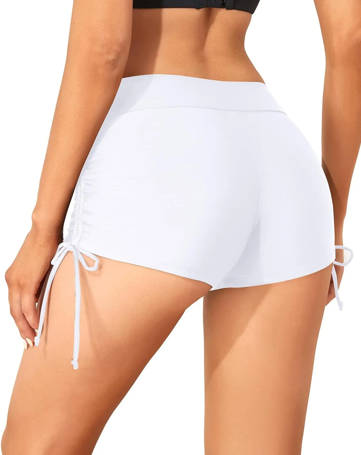 Holipick Women Swim Shorts Tummy Control Swim Bottoms Boyleg Swimsuits Shorts Bathing Suit Bikini Bottoms