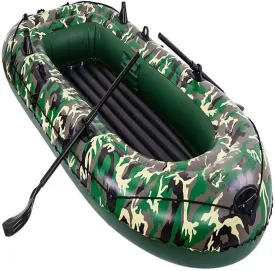 Inflatable Boat with Oars, Inflatable Boats for Adults, Inflatable Rafts for Rivers, Fishing Dinghy