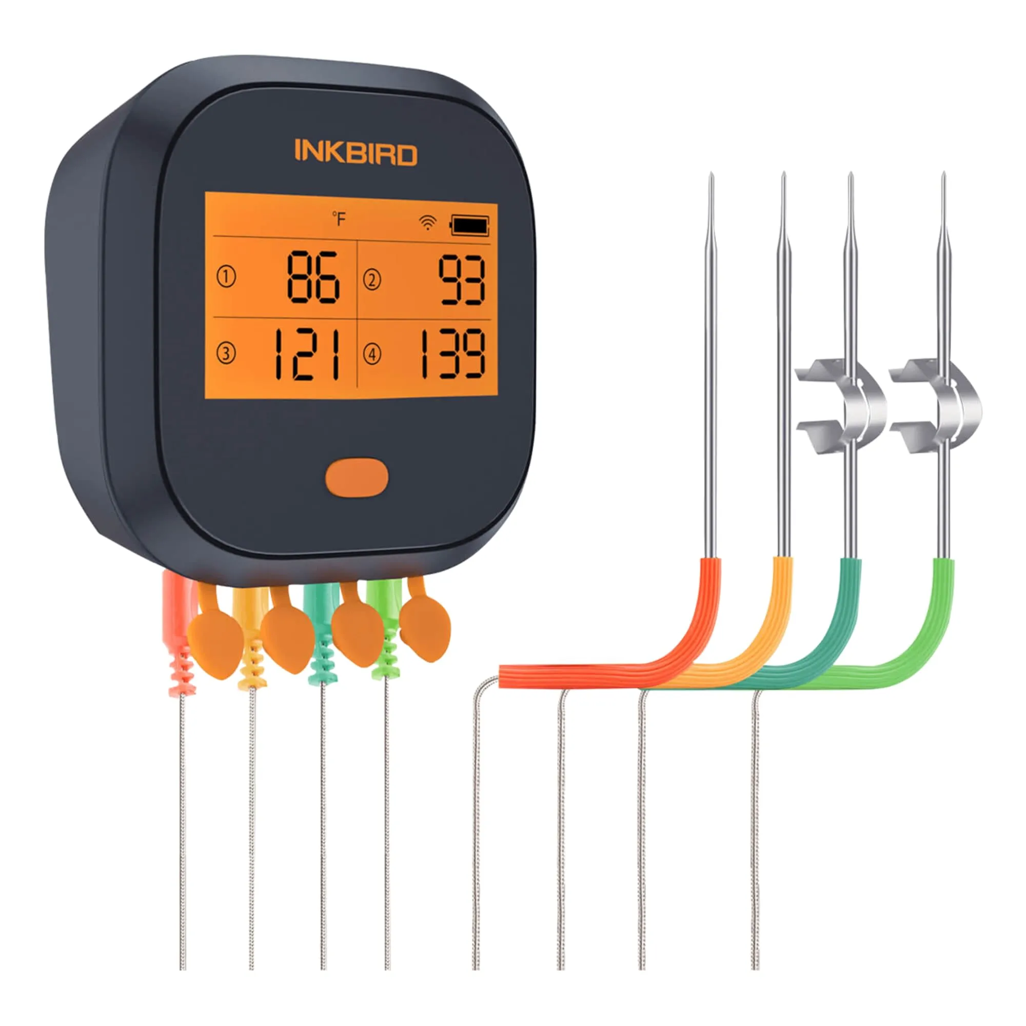 Inkbird IBBQ-4T WiFi Rechargeable Rainproof Grill Thermometer 4 Probe