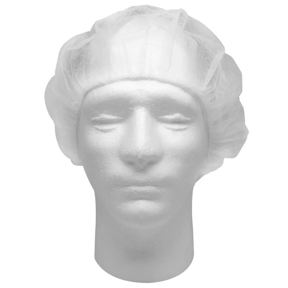 Karat 21" Bouffant Cap / Hair Net - White - 1,000 ct