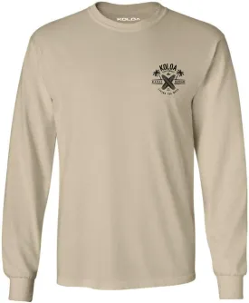 Koloa Surf Mens Kauai Surfboards Logo Long Sleeve Heavy Cotton Tee in Reg, Big and Tall