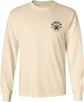 Koloa Surf Mens Kauai Surfboards Logo Long Sleeve Heavy Cotton Tee in Reg, Big and Tall
