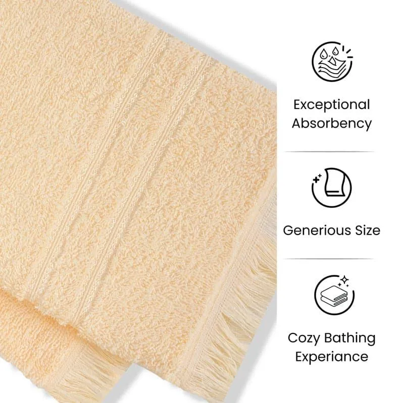 Micro Cotton LuxeDry Soothe Hand Towel (Beige) - Set Of Two