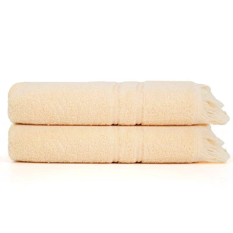 Micro Cotton LuxeDry Soothe Hand Towel (Beige) - Set Of Two