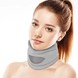 Neck Brace, Soft Foam Neck Braces for Neck Pain and Support, Adjustable Cervical Collar Keep Vertebrae Stable and Aligned, Relief of Cervical Spine Pressure for Sleeping(Grey, Medium, 3" Depth)