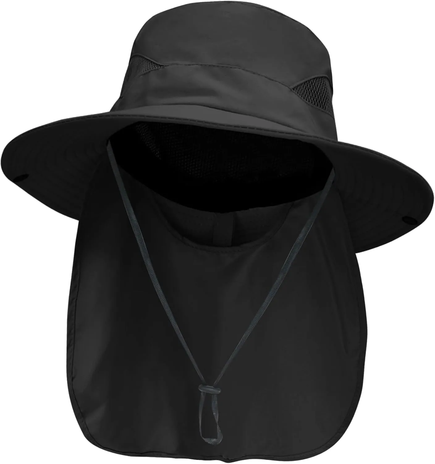 NPJY Sun Fishing Hats for Men Women UV Sun Protection Bucket Hat with Foldable Neck Flap