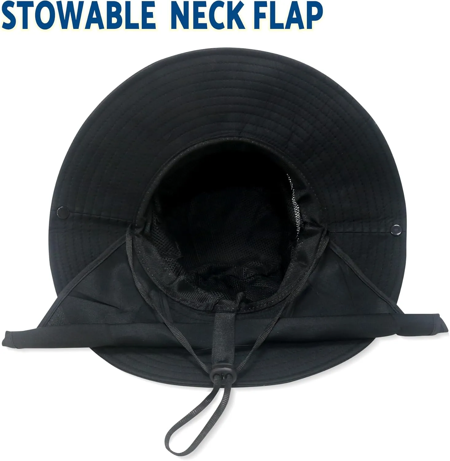 NPJY Sun Fishing Hats for Men Women UV Sun Protection Bucket Hat with Foldable Neck Flap