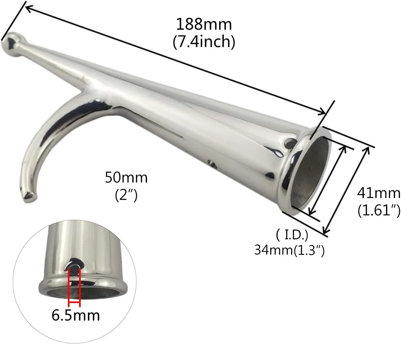 NRC&XRC Length170MM/188MM Replacement Marine Raft Boat Hook Head End Lifeboat Yacht Sailing Dock Anchor Hardware Accessories