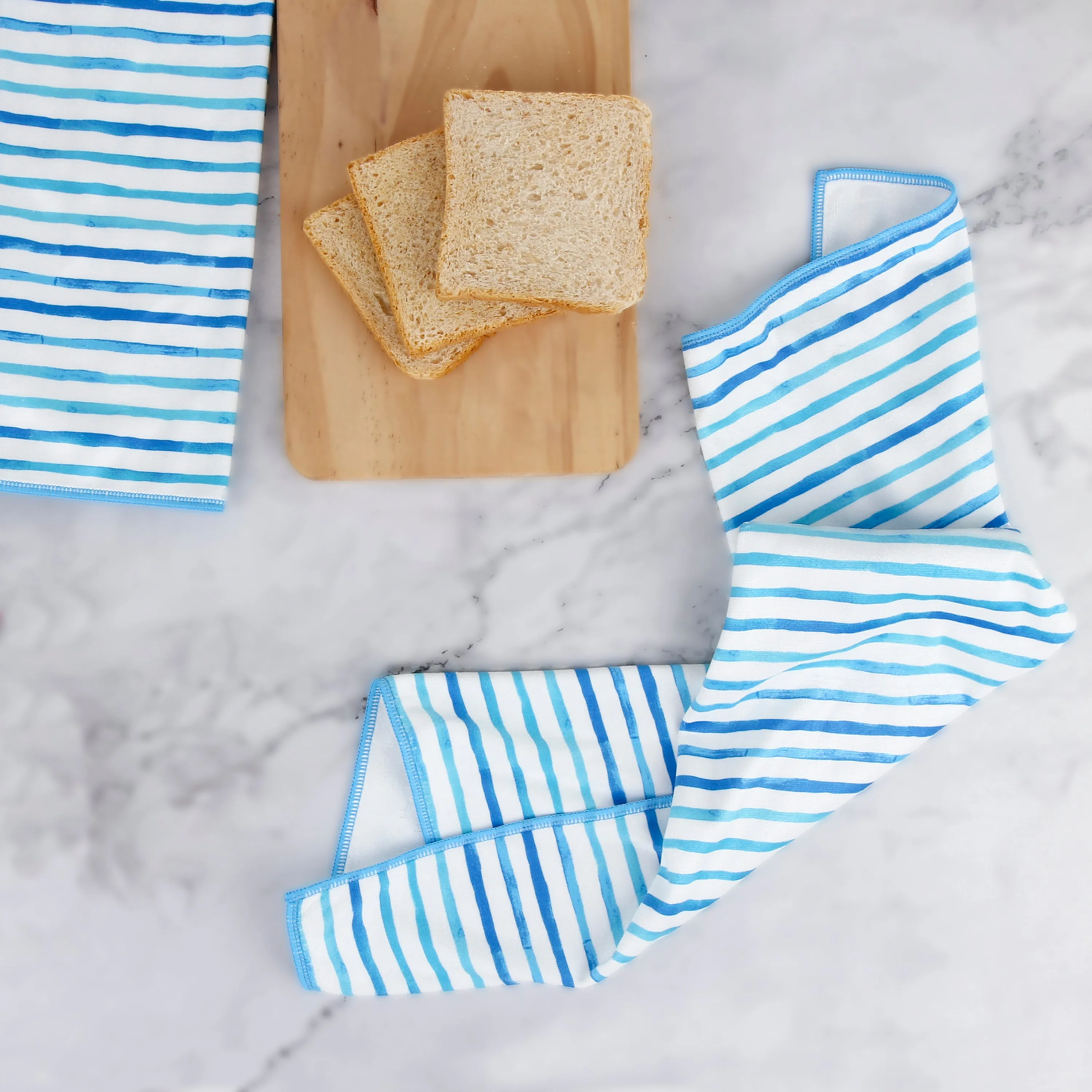 Painterly Stripe Print Microfiber Dish Towel 2 Pack