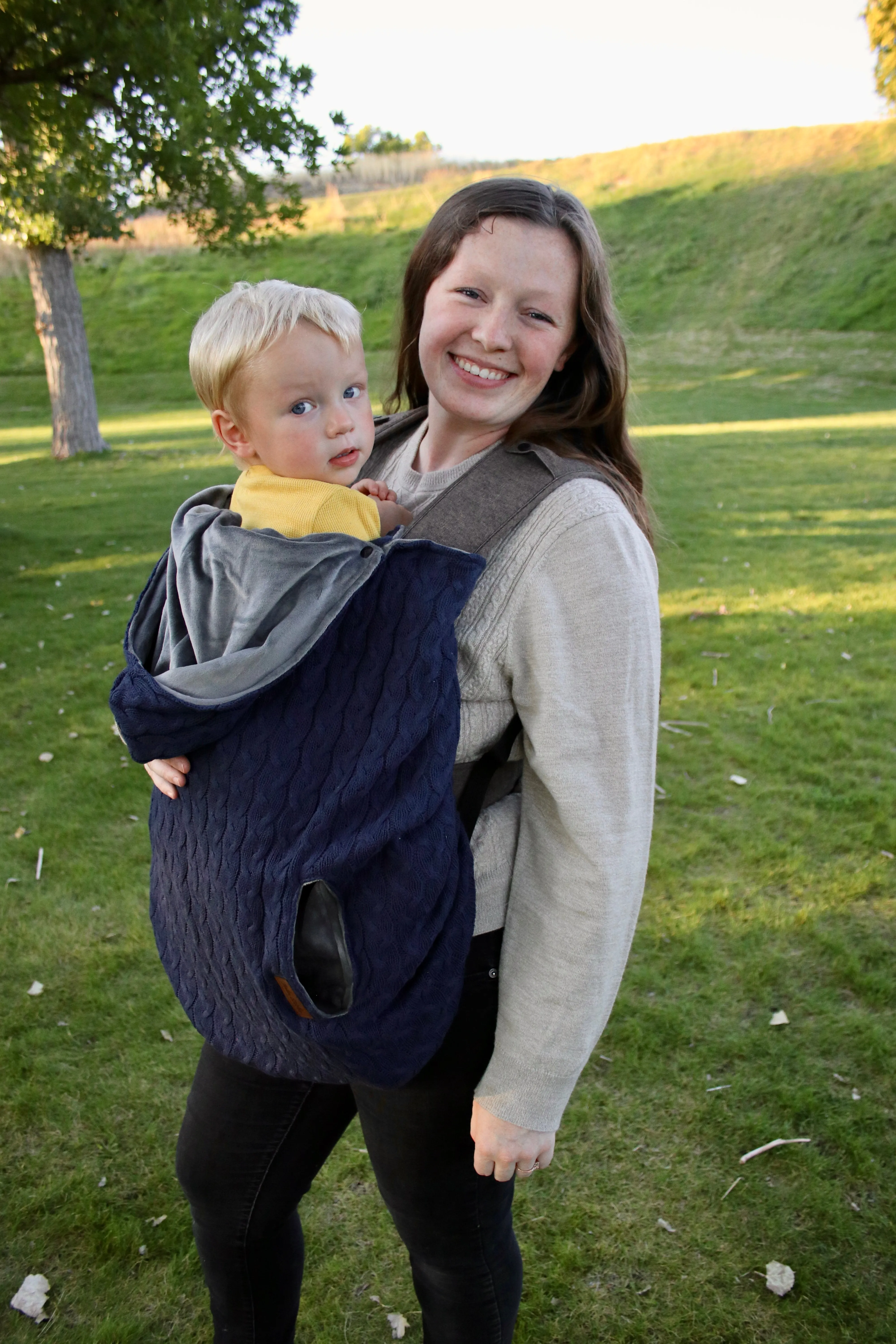 Sage Cable Knit - Sweater Knit Carrier Cover