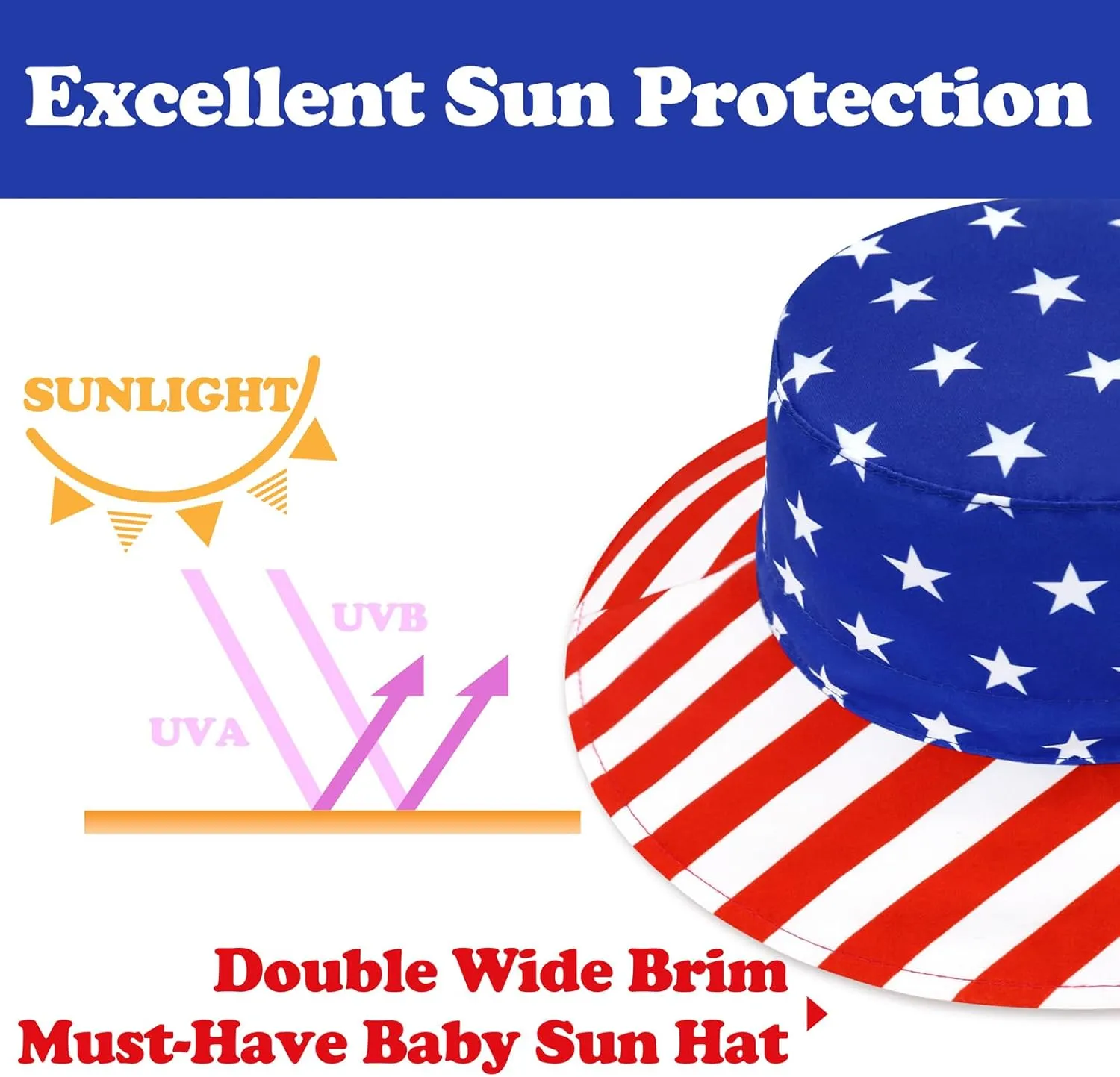 Sarfel Baby Sun Hat Summer Baby Boy Hats UPF 50  Sun Protection Toddler Hat Bucket for Baby Girl Adjustable Kid Cap