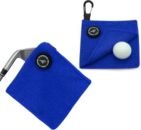 Small Magnetic Golf Towel, Microfiber Waffle Design with Clip - Industrial Strength Magnet for Golf Bags, Carts Clubs