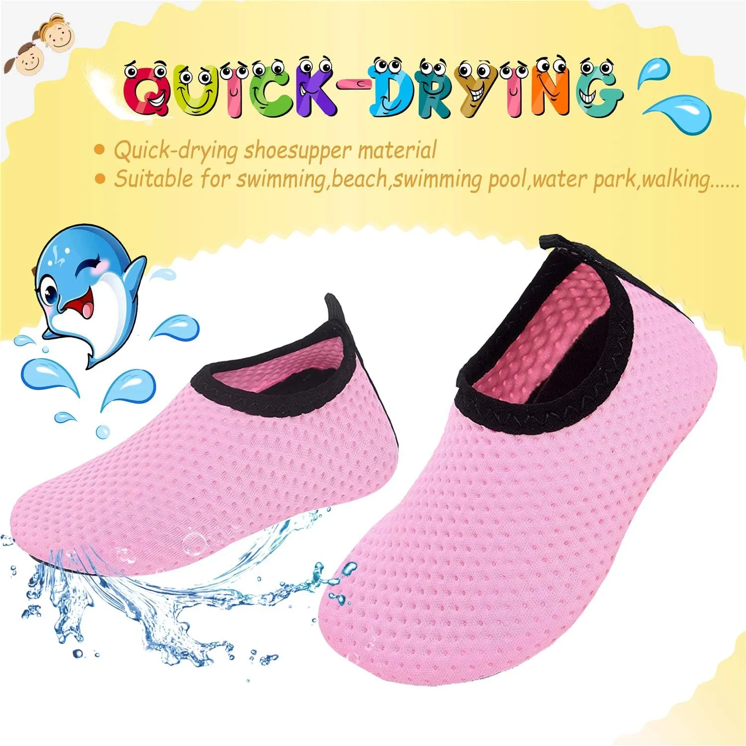 storeofbaby Baby Boys Girls Water Shoes Infant Barefoot Quick Dry Aqua Socks for Swim Beach Pool
