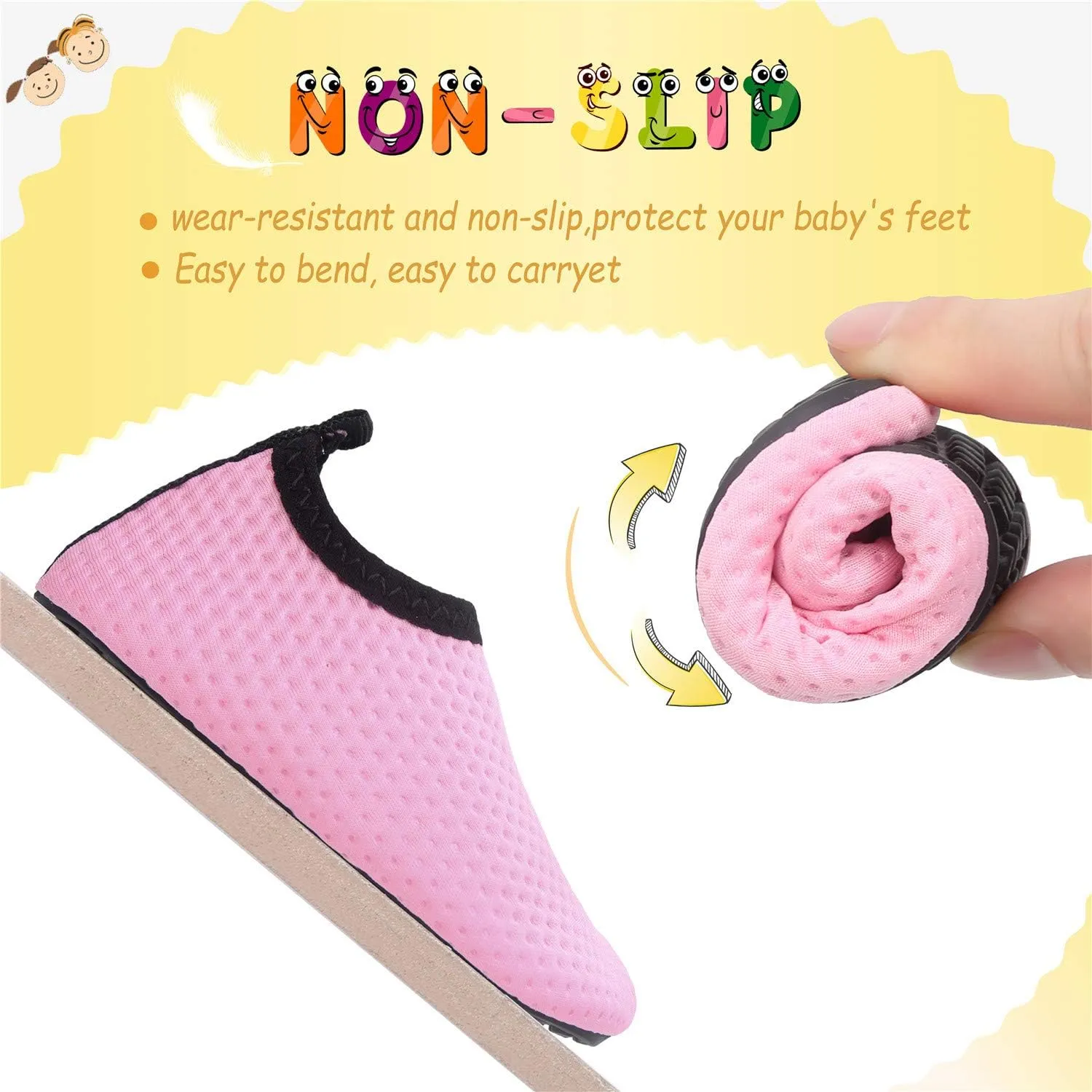 storeofbaby Baby Boys Girls Water Shoes Infant Barefoot Quick Dry Aqua Socks for Swim Beach Pool