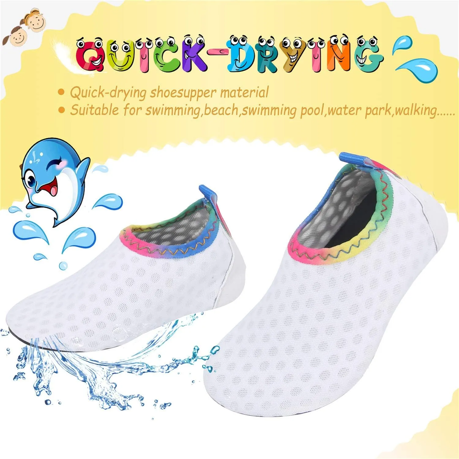 storeofbaby Baby Boys Girls Water Shoes Infant Barefoot Quick Dry Aqua Socks for Swim Beach Pool