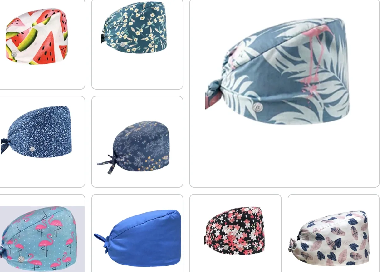 Surgical Scrub Caps with Buttons