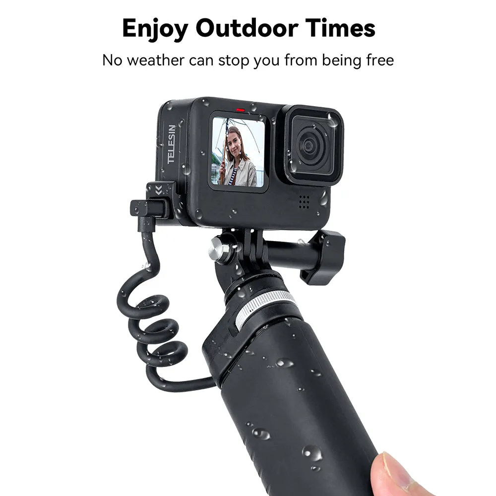 TELESIN Plastic Rechargeable Side Cover Rainproof Snowproof for GoPro 12/11/10/9