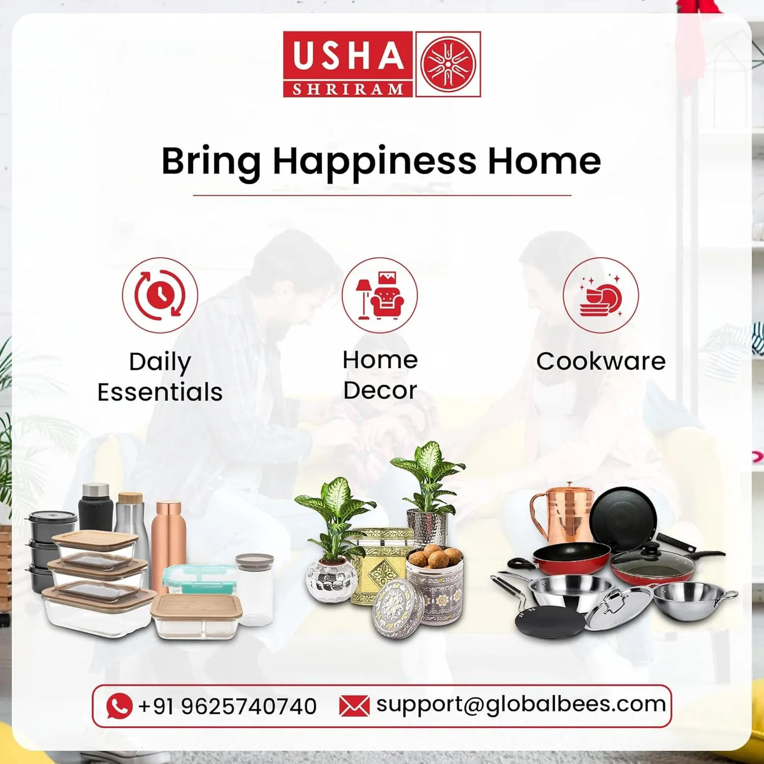 USHA SHRIRAM Idli Maker Stainless Steel | Induction & Gas Friendly | Idli Cooker with Stand | 3 Round Plates (12 idlis and 12 Button Idlis)   4 Tri Plate (20 idlis)