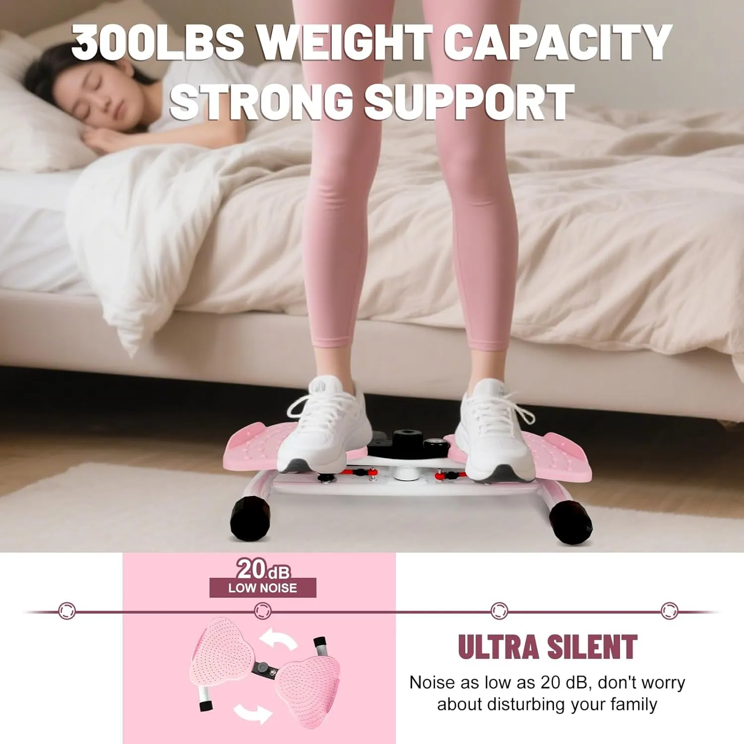 Waist Twisting Machine, Ab Twister Board for Exercise, Noiseless Exercise Waist Twister for Home Gym Equipment, 330 lbs Capacity | Track Time, Reps, Calories with Digital Display