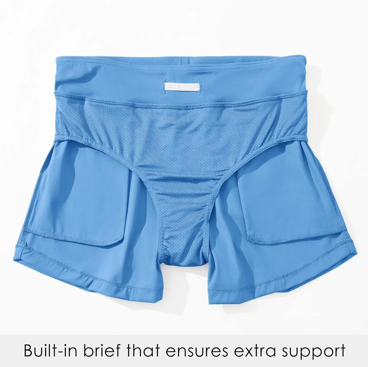 Willit Women's Swim Board Shorts Swimming Bottoms Tummy Control Beach Shorts with Liner