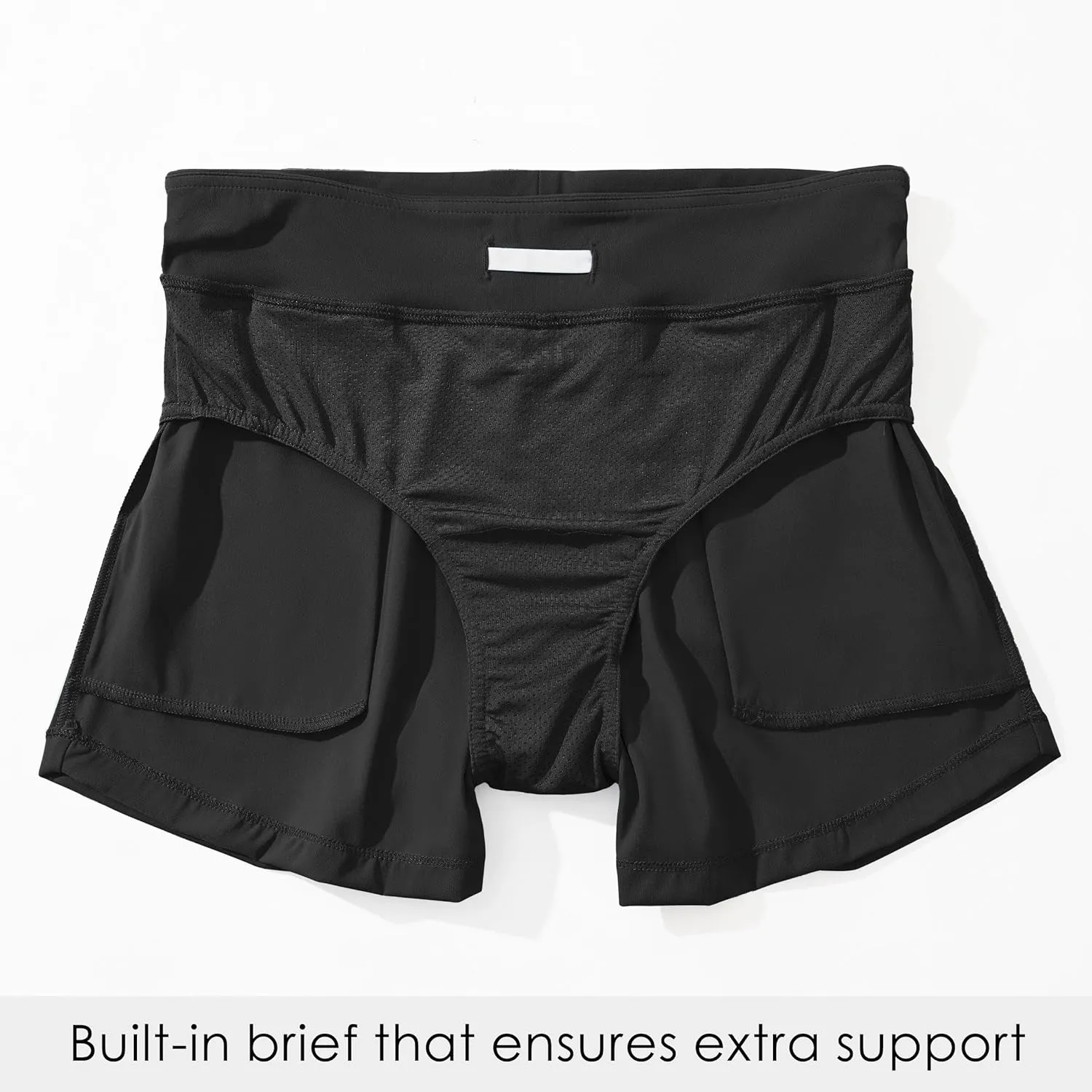 Willit Women's Swim Board Shorts Swimming Bottoms Tummy Control Beach Shorts with Liner