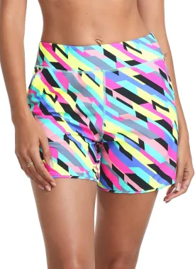 Women's High Waisted Board Shorts UV Sun Protection Beach Shorts Quick Dry Athletic Swim Shorts