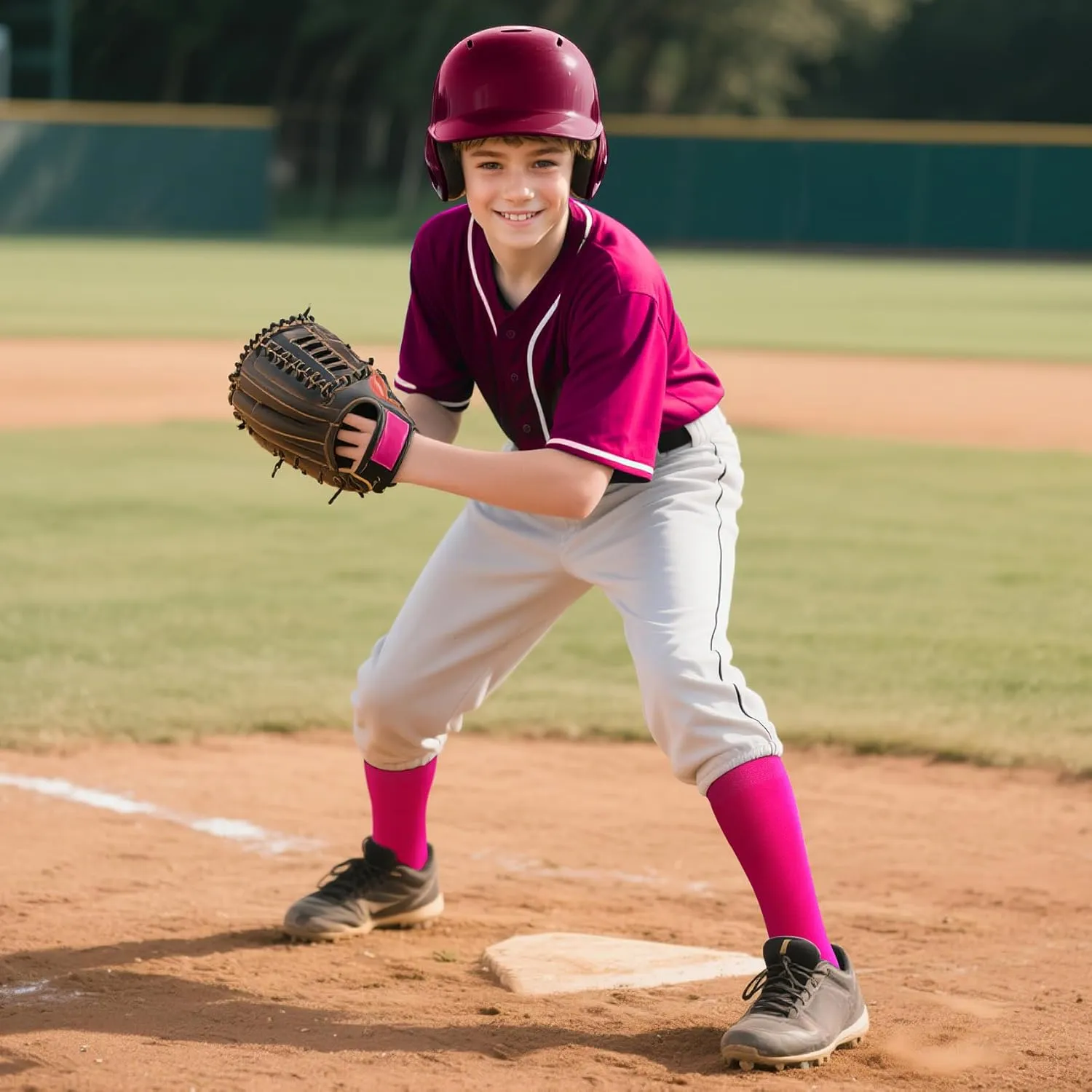 XZQTIVE Baseball Soccer Softball Socks for Youth Adult Solid Colors Socks for Boy Girl