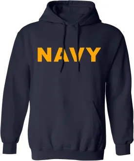 zerogravitee Navy NAVY Hooded Sweatshirt with gold print